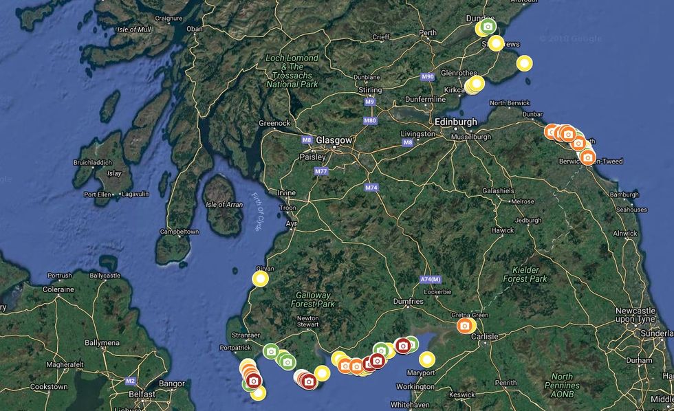 SCRAPbook - lower Scotland beaches - litter - Google Maps