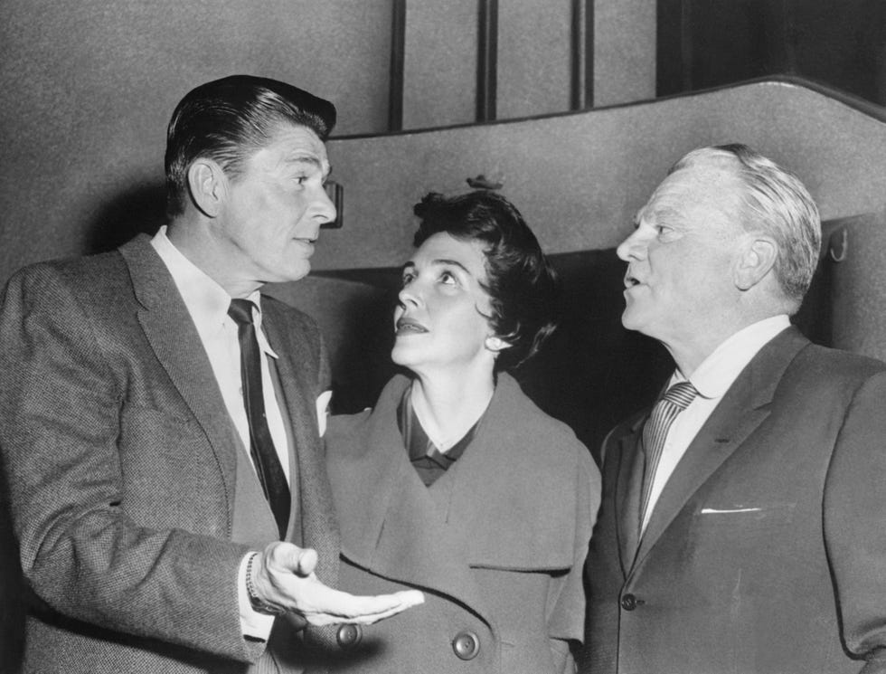 Ronald Reagan Speaking with James Cagney ronald reagan speaking with james cagney
