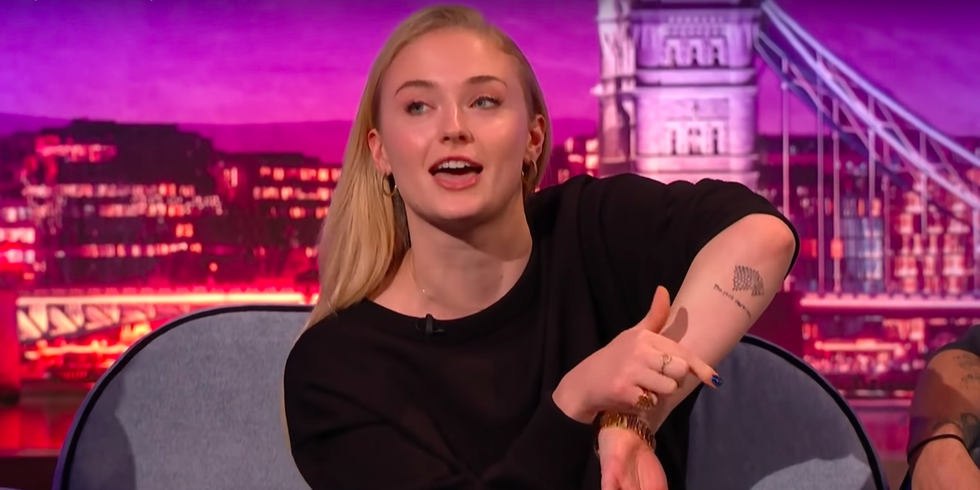 Sophie Turner "The Pack Survives" Tattoo