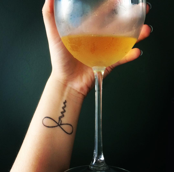 My Precious Ink - cute little mini wine glass with some freehand watercolor  “wine”. . . . #Tattoo #inkeddgirl #watercolortattoo #watercolourtattoo  #watercolor #tattooart #thebesttattooartists #tattoodo #worldfamousink # tattoo #tattoo2me #tattooarte ...