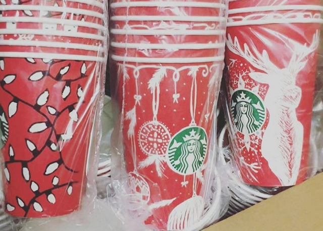 Starbucks Releases 2016 Holiday Red Cups - Starbucks Red Cups Designed By  Customers