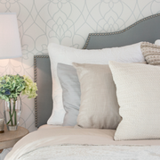 Room, Textile, Interior design, Wall, Furniture, Pillow, Cushion, Linens, Lampshade, Home, 