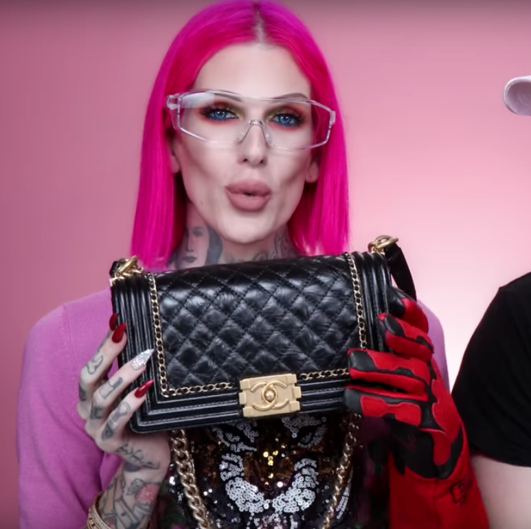 Jeffree Star Casually Destroys a $5,000 Chanel Bag With a Hot Knife