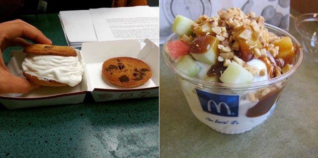 Mini M&M McFlurry, Dessert Menu