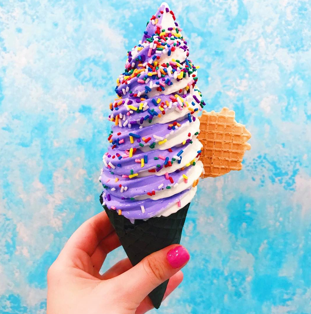 These Purple Soft Serve Ice Cream Cones Are Magical Af 