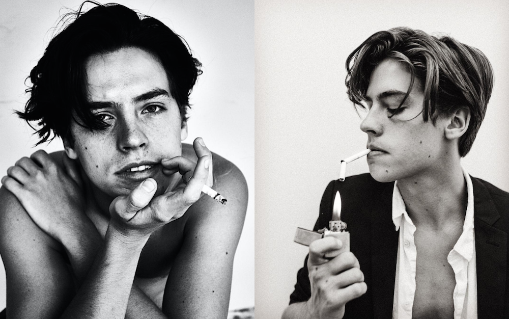 Can Cole Sprouse Not Pose With Cigarettes All the Time? Thanks.