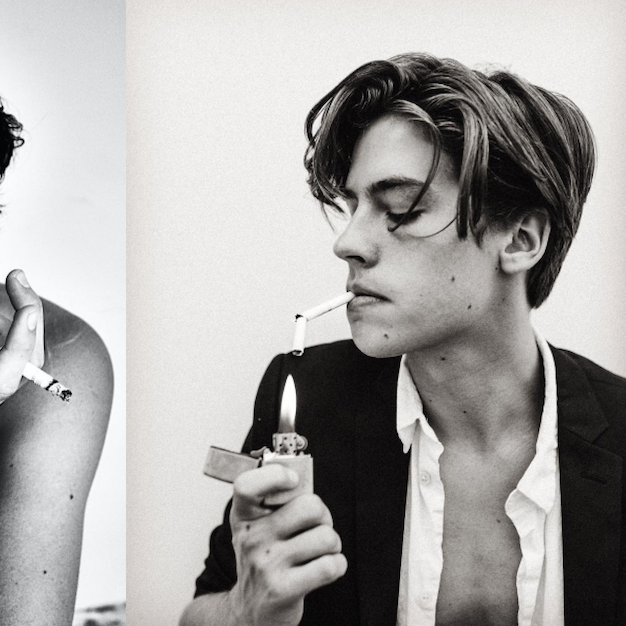 Hair, Face, Hairstyle, Lip, Black-and-white, Smoking, Human, Eye, Photography, Mouth, 