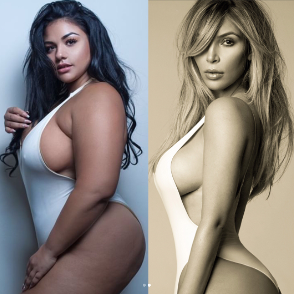 597px x 598px - Woman Recreates Kim Kardashian's White Swimsuit Shoot and the Pics Are  BEYOND