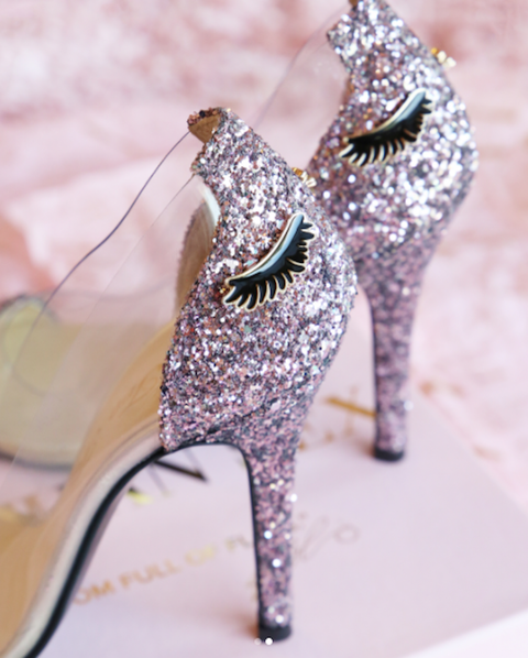 Footwear, High heels, Shoe, Dress shoe, Glitter, Silver, Leg, Bridal shoe, Fashion accessory, Court shoe, 