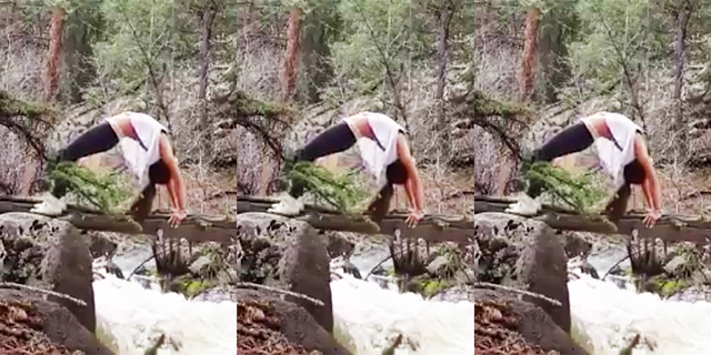 This Woman Fell Into A Raging River While Attempting A Yoga Pose