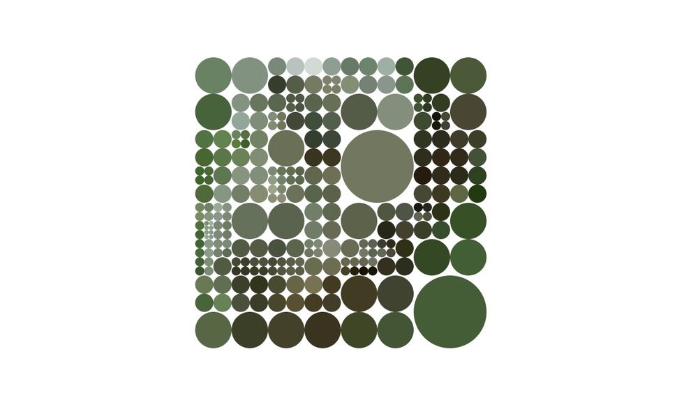 Green, Circle, Pattern, Design, Font, Plant, 