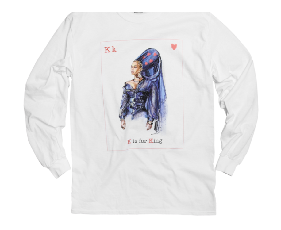 In honor of Valentine's Day, Beyoncé recently dropped an entire capsule collection on her website. The Valentine's Day 2018 Capsule includes a King of Hearts longsleeve top featuring the singer, and a Beyoncé-themed phone case with the message "Bey Mine" on it. Who needs flowers and chocolates when you can own Valentine's Beyoncé merch?