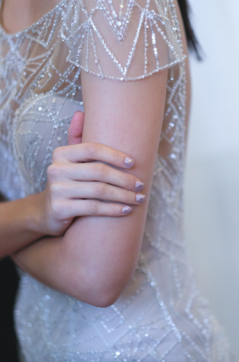 White, Skin, Bridal accessory, Hand, Dress, Nail, Arm, Finger, Wedding dress, Lace, 