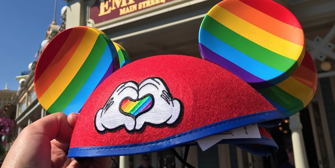 pride mickey mouse rainbow ears