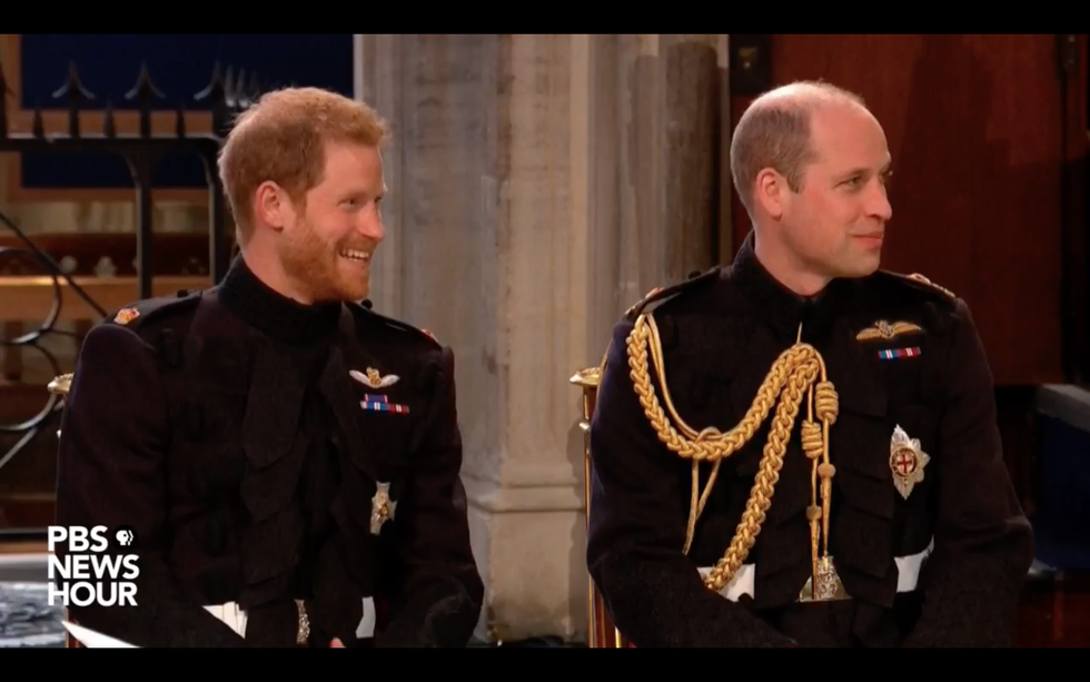 Prince Harry and Prince William Roll Up on the Royal Wedding Looking ...