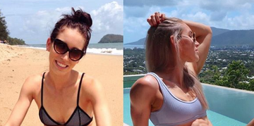 Hair, Sun tanning, Eyewear, Undergarment, Vacation, Bikini, Summer, Sunglasses, Swimwear, Neck, 