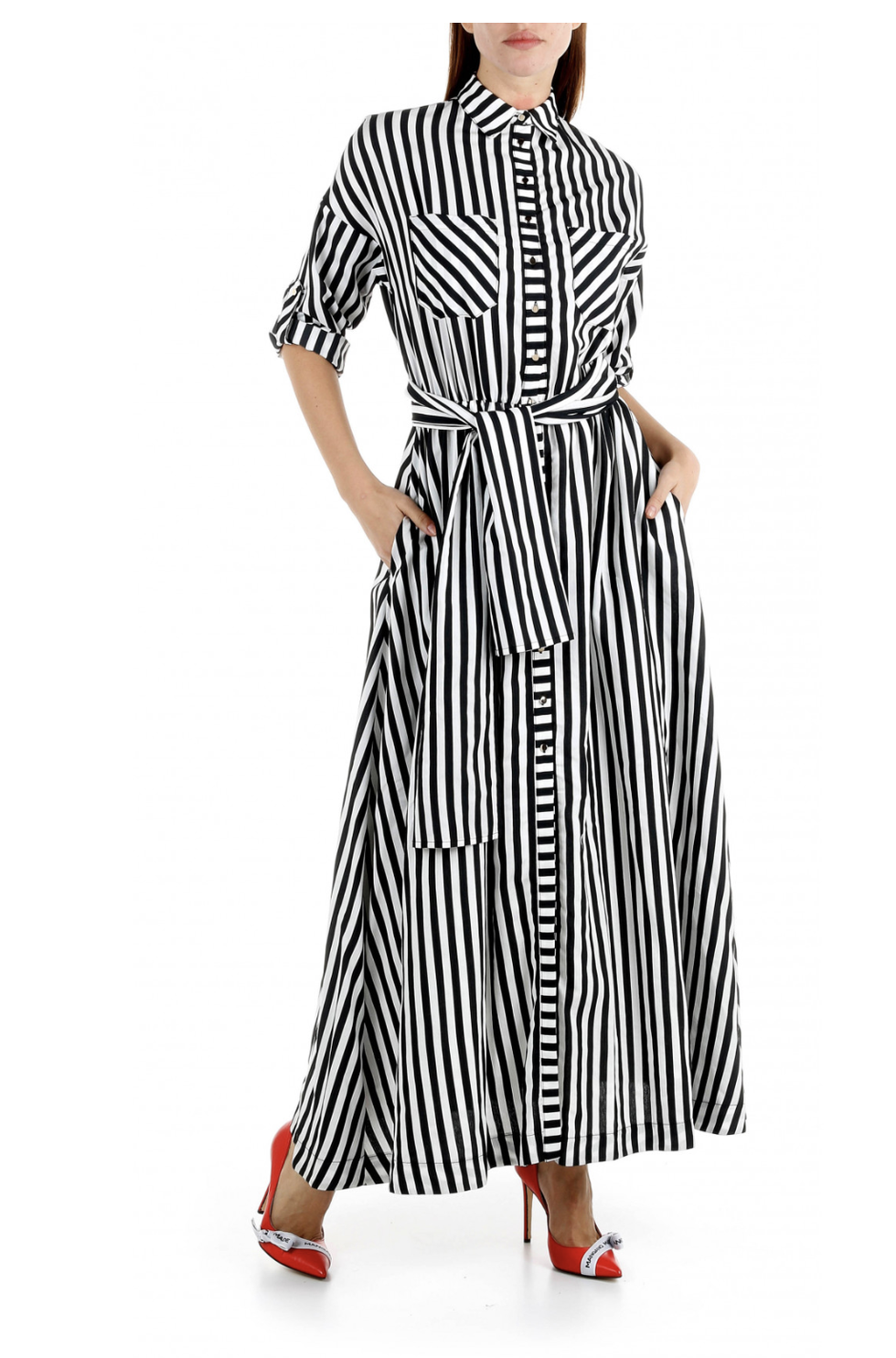Clothing, Day dress, Dress, White, Sleeve, Fashion model, Black-and-white, Neck, Gown, Waist, 