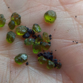 olivine crystals