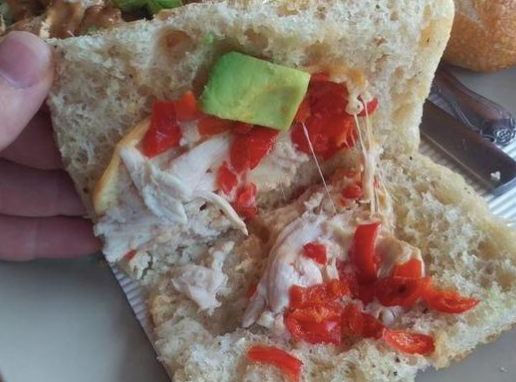 Food, Cuisine, Dish, Ingredient, Sandwich, Ciabatta, Produce, Finger food, Lunch, Flatbread, 