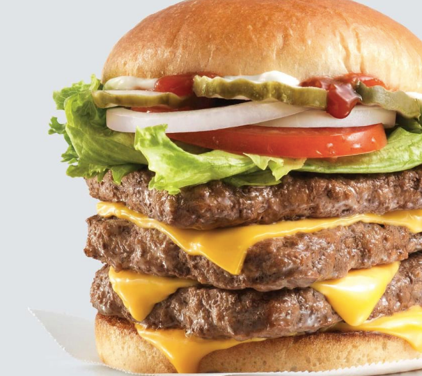 Food, Hamburger, Dish, Fast food, Cuisine, Cheeseburger, Buffalo burger, Patty, Breakfast sandwich, Ingredient, 