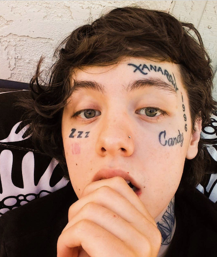 Lil Xan's Face Tattoo Meanings and Pictures - See Lil Xan's 11 Face Tattoos