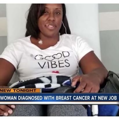 Danita Harris was diagnosed with aggressive breast cancer after starting a job as a surgery scheduler at a hospital