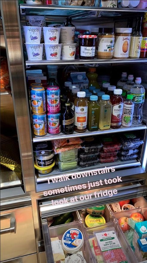 Bella Hadid's fridge