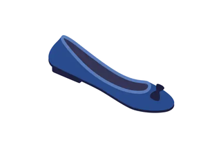 blue ballet flat emoji