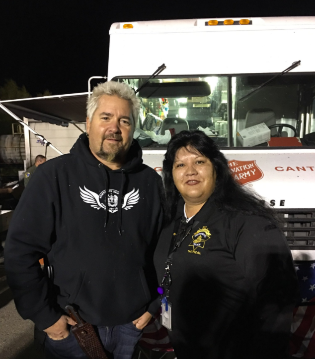 Guy Fieri feeds firefighters in California