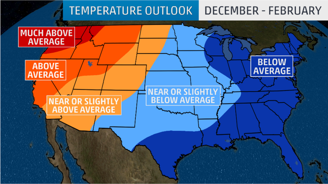 The Weather Channel Predicts Below Average Temperatures This Winter