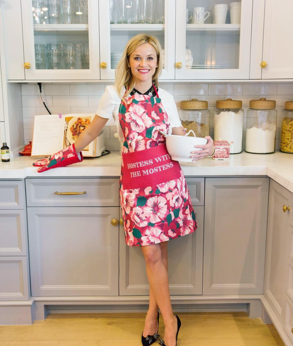 Clothing, Yellow, Kitchen, Room, Dress, Homemaker, Apron, Peach, Sleeve, Food, 