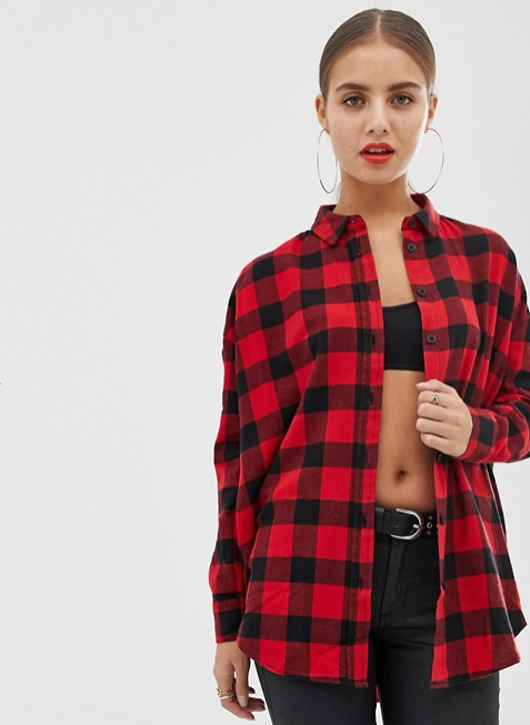 red check shirt asos