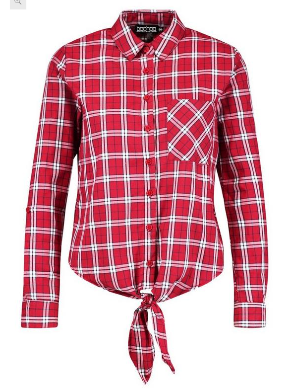 red check shirt boohoo
