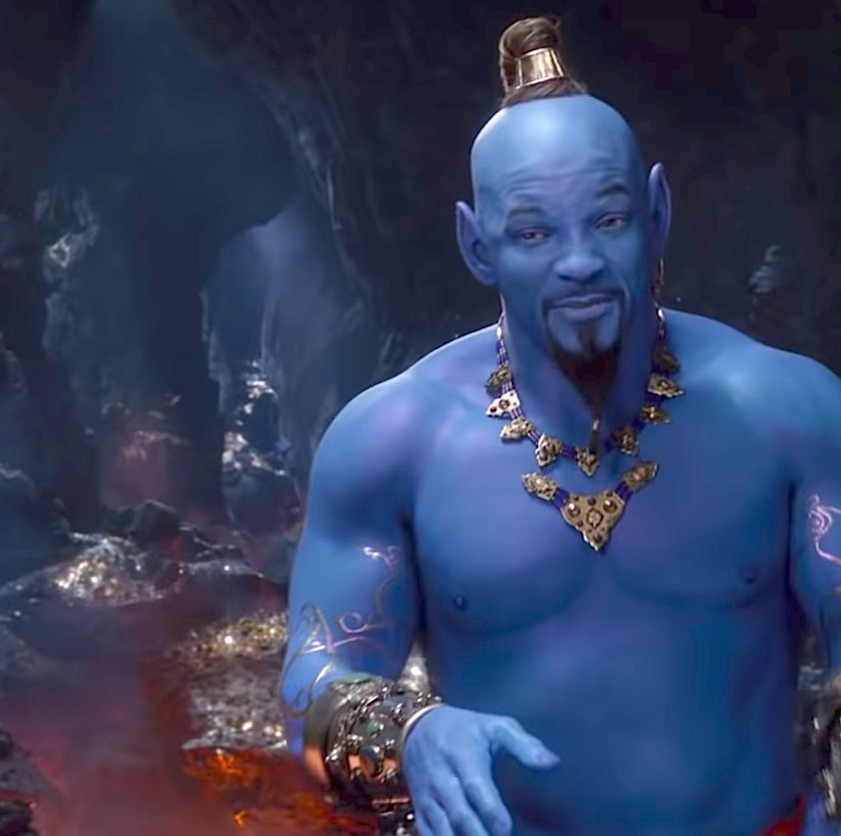 See Will Smith S Genie In The New Aladdin Trailer