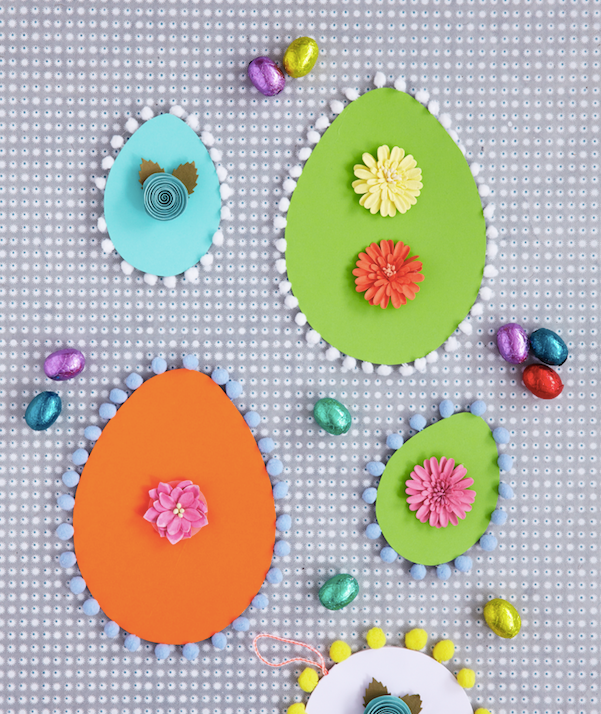 Easy Decoupaged Easter Eggs with Mini Hole Punch Shapes