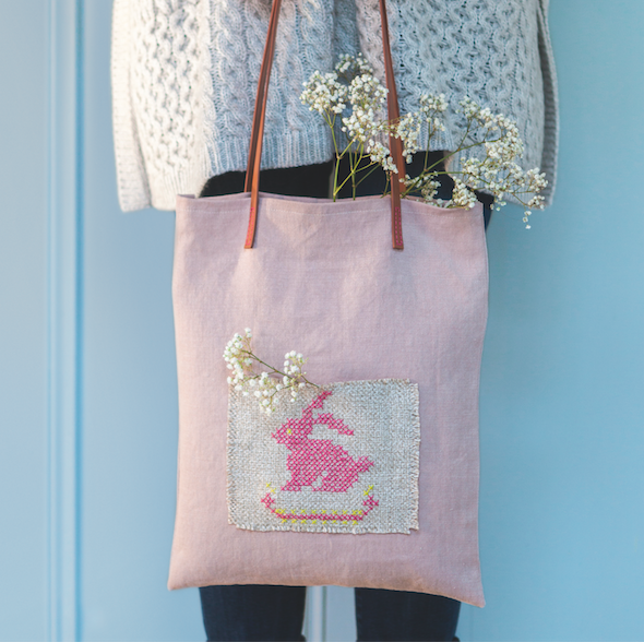 Cross stitch shop bag