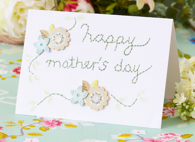 Embroidered Cards How To Embroider A Mothers Day Card