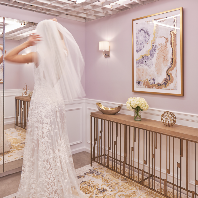 White, Photograph, Dress, Wedding dress, Room, Bridal clothing, Gown, Pink, Interior design, Bride, 