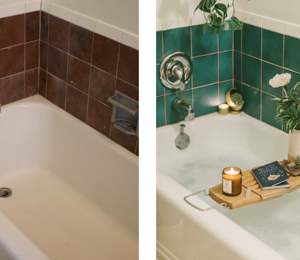 Bathroom, Property, Tile, Room, Wall, Tap, Plumbing fixture, Interior design, Floor, Sink, 
