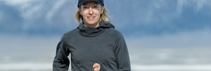 Deena Kastor running in Mammoth Lakes, California