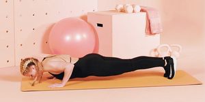 Pink, Physical fitness, Leg, Wall, Swiss ball, Sitting, Pilates, Stomach, Ball, Exercise, 