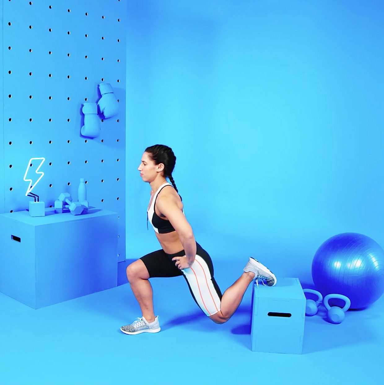 Split leg squat jump hot sale