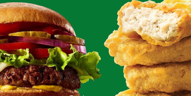 Dish, Food, Junk food, Hamburger, Fast food, Buffalo burger, Cuisine, Cheeseburger, Breakfast sandwich, Ingredient, 
