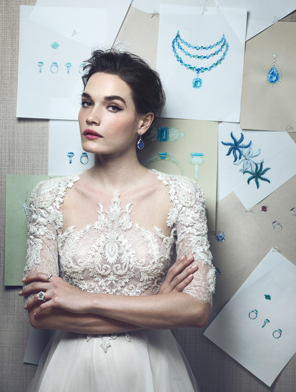 Photograph, Dress, Clothing, Skin, Wedding dress, Gown, Beauty, Shoulder, Bride, Fashion, 