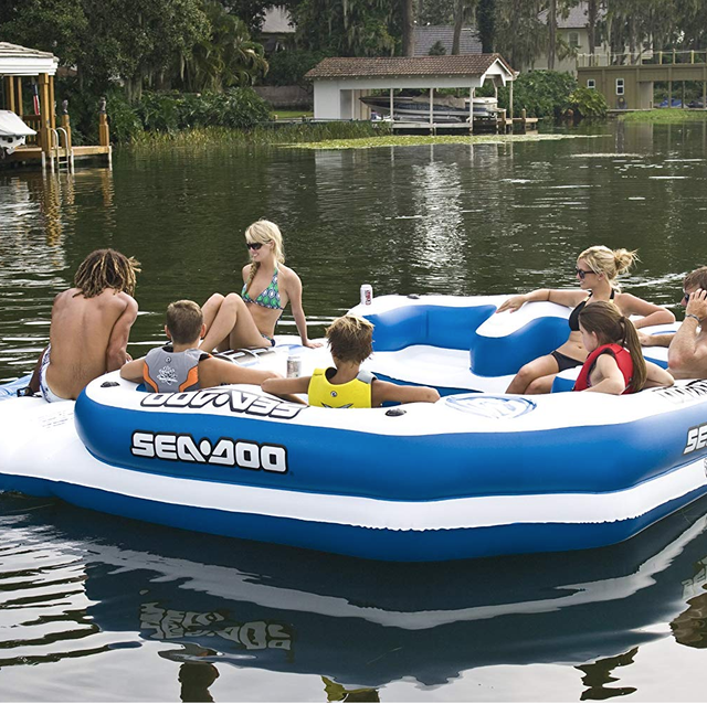 is Selling an 8-Person Mega Float That Comes Equipped With a Sound  System so You Can Keep the Party Going