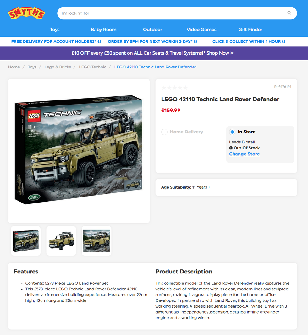 LEGO TECHNIC: Land Rover Defender (42110) for sale online
