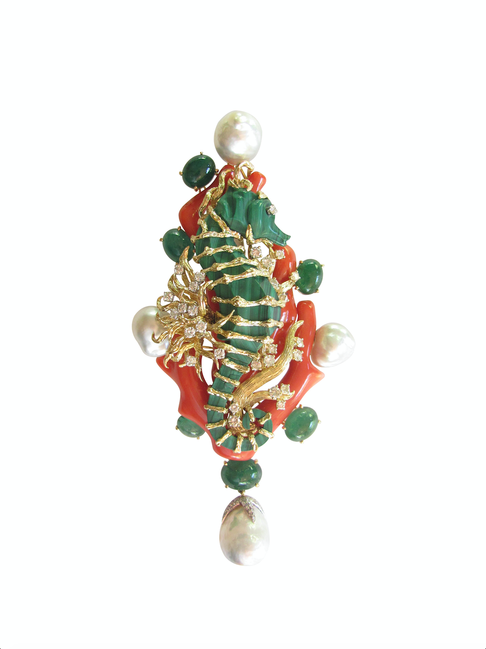 Tony-duquette-seahorse-brooch