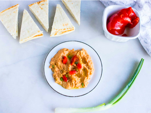 Instant Pot Roasted Red Pepper Hummus