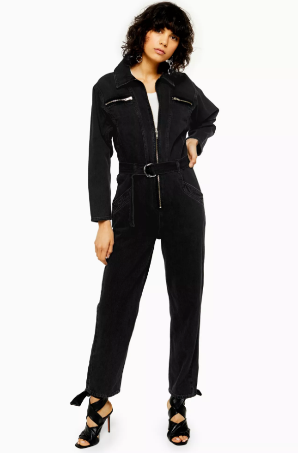topshop jeans sale - Black Denim Boiler Suit