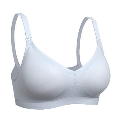 best nursing sports bras: hofish 3-pack seamless clip down deep v-neck push-up nursing bra